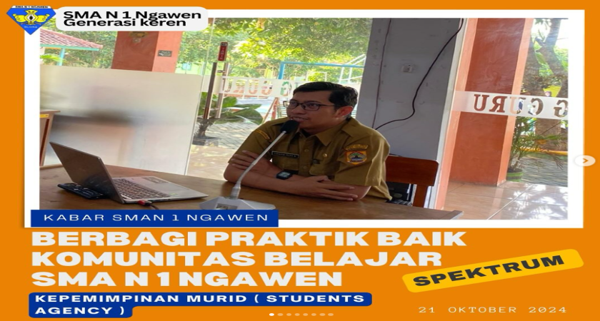 Berbagi Praktik Baik dalam Komunitas Belajar “Spektrum” SMA N 1 Ngawen.