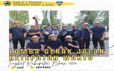 Lomba gerak jalan ketepatan waktu tingkat Kabupaten Blora tahun 2024.